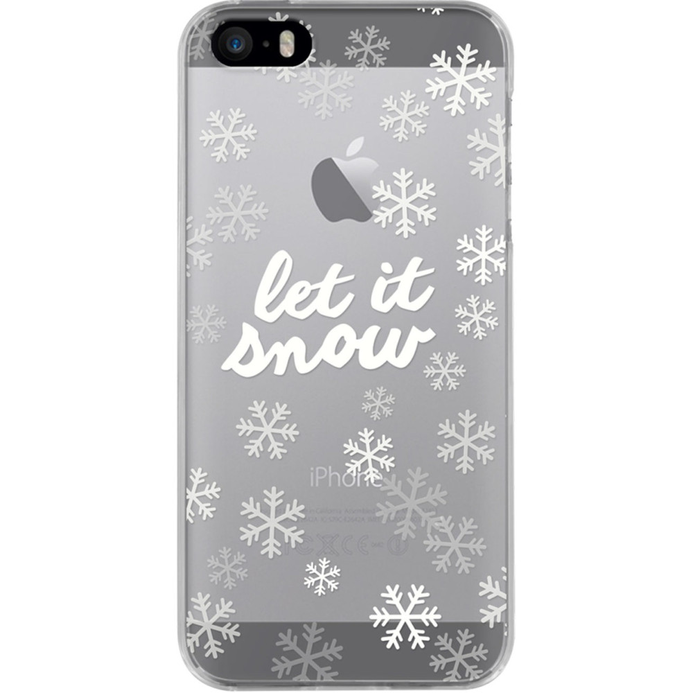 Coque semi-rigide "Let it snow" pour iPhone 5/5S/SE