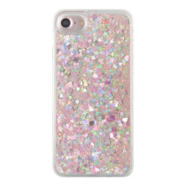 Coque Rigide iPhone 7 Liquides coeur Paillettes Mouvant
