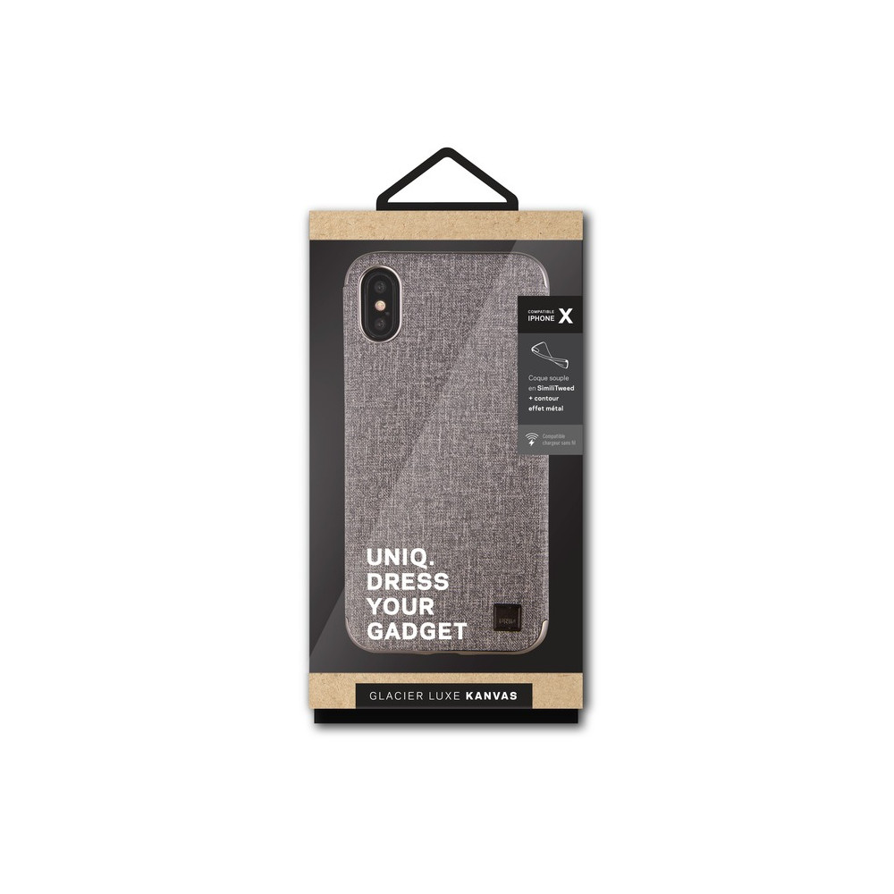 Coque Simili Tweed pour iPhone X
