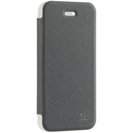 Etui folio flap adour Xqisit noir iPhone 5 5S SE