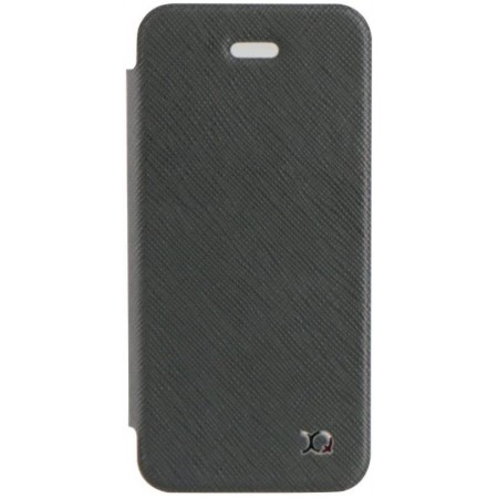Etui folio flap adour Xqisit noir iPhone 5 5S SE