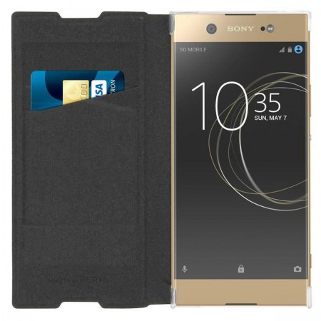 Etui Clapet Portefeuille Muvit Sony Xperia XA1 - Noir - Made for Xperia