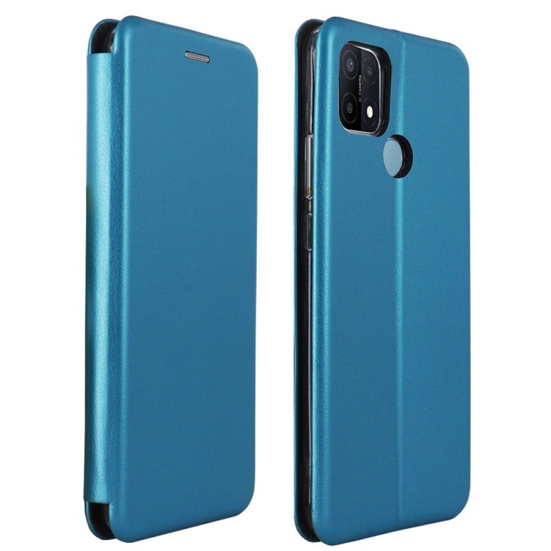 Etui Folio Business avec fermeture aimantée pour Oppo A15 - Bleu
