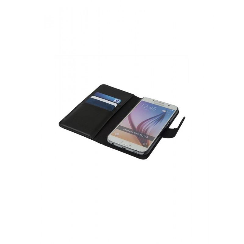 Etui BOOK SAMSUNG S6 noir avec porte carte