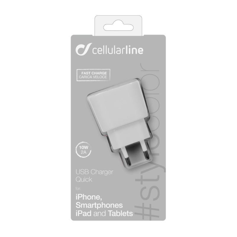 Chargeur USB 2A blanc