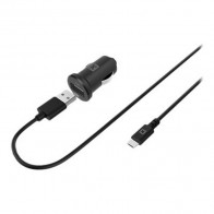 Chargeur allume-cigare noir 1 USB 2.4 A + câble micro USB