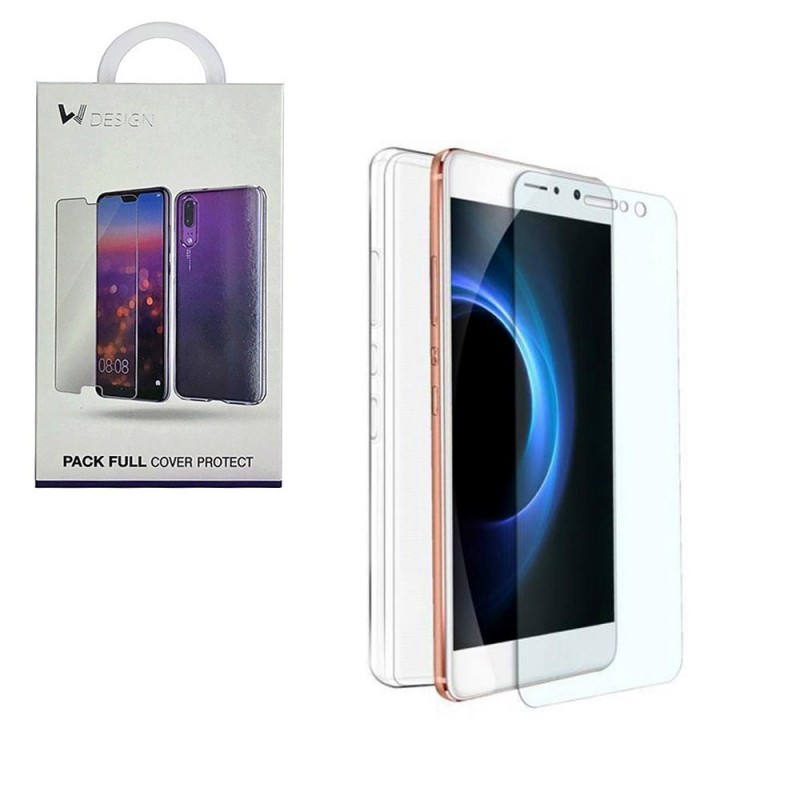 Pack de protection verre trempé + minigel transparent pour iPhone 11