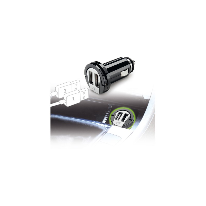 Chargeur voiture double USB 10w/2A