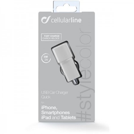 Chargeur allume cigare blanc 1 entrée 2A