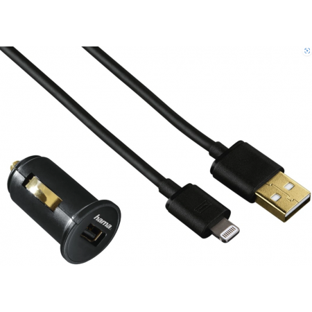 Chargeur voiture Lightning (iPhone) 2,4A (12w)