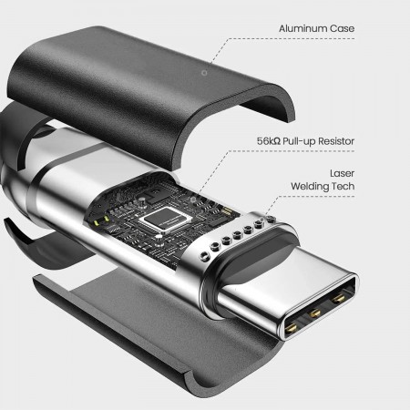 Câble USB C [2m+2m / Lot de 2] 3A Type C Charge Rapide Nylon