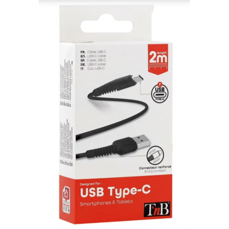 Câble USB-C connecteurs renforcés 18w