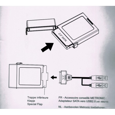 Boitier de protection BLEU pour DD SATA 2,5"