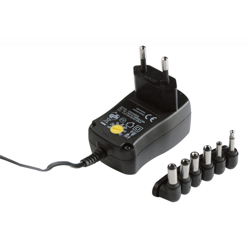 Alimentation 1A universelle 3 à 12v (6 embouts)