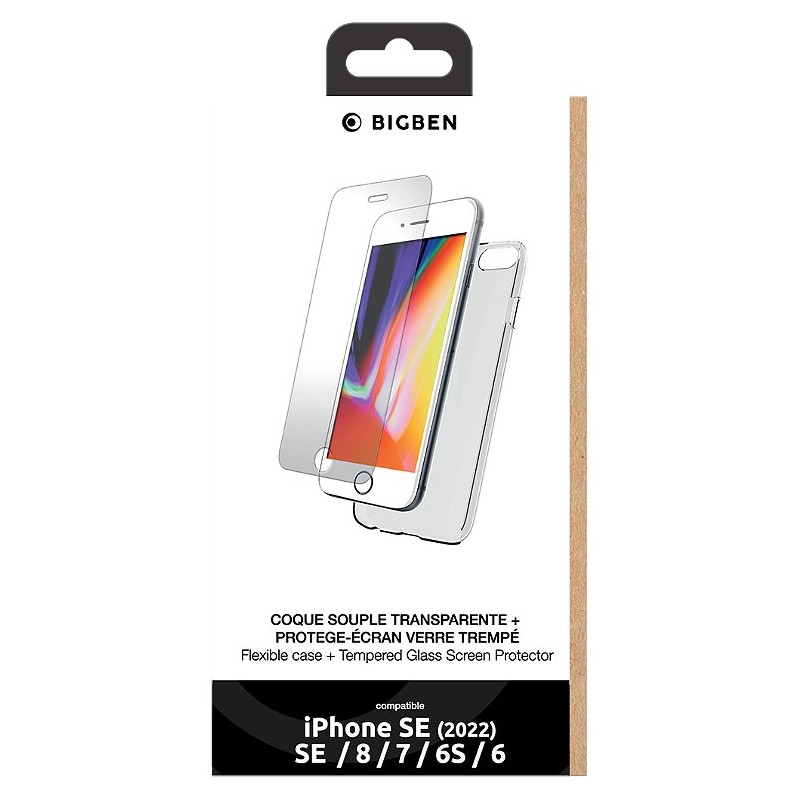 Coque souple + protège écran verre trempé