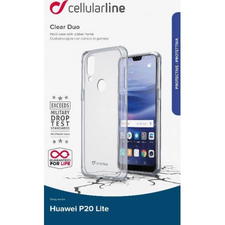 Coque rigide avec cadre en caoutchouc pour Huawei P20 Lite