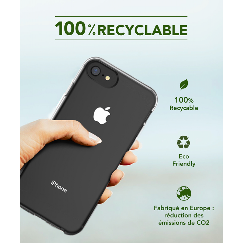 Coque transparente 100% recyclable pour iPhone 6/7/8/SE20