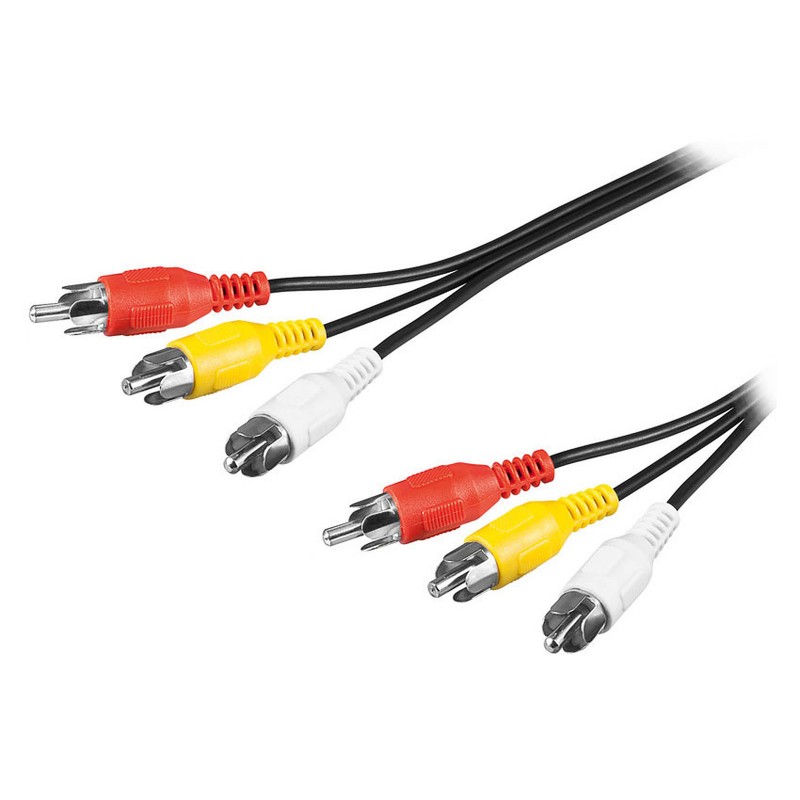 Câble audio vidéo 3 RCA 1,80 M