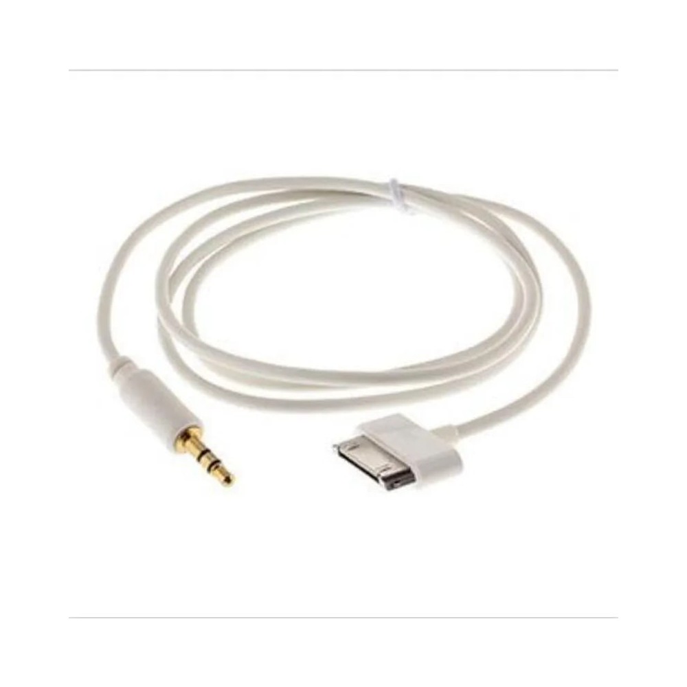 Cable dock Jack 3,2mm iPod mini, Classic, Nano, Shuffle, Touch, iPhone 3G, 3GS, iPhone 4, 4S et iPad