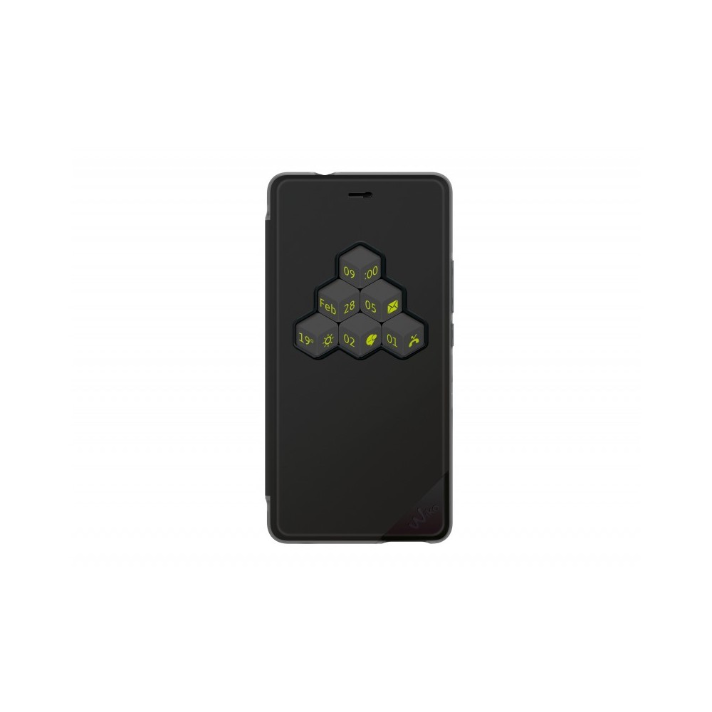 Etui folio pour Wiko Tommy 2 - WISFW0033 - (Noir ou Vert)