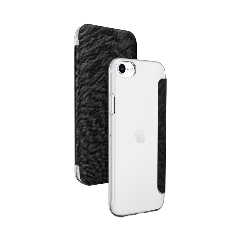 Protection à rabat pour Apple iPhone 7 plus - coque transparente