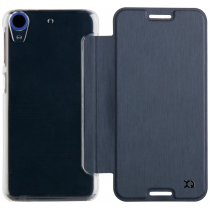 Coque rigide clapet bleu HTC Desire 650