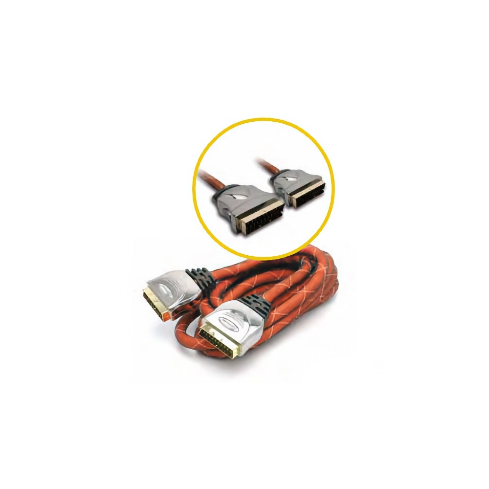 Cordon PERITEL mâle / mâle 3M (Contact OR)