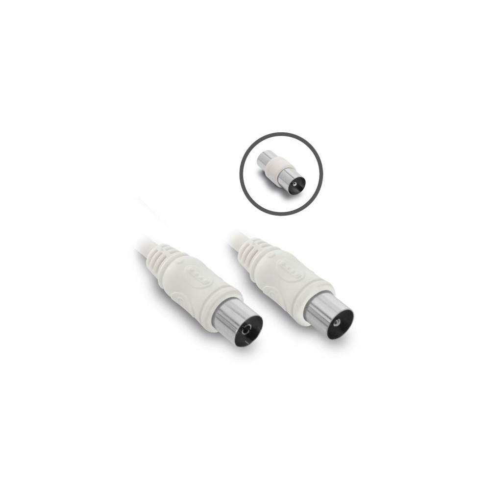 Prolongateur TV + adaptateur 5m Blanc