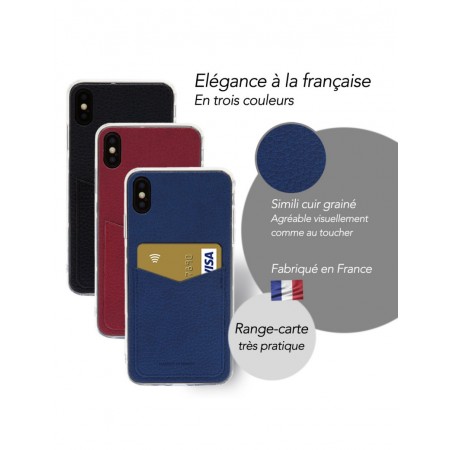 Coque PU avec range carte pour SAMSUNG A7 2018