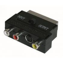 Adaptateur audio vidéo PERITEL mâle SVHS et 3 RCA