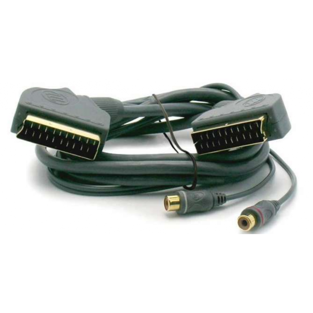 Câble PERITEL 2 RCA femelle stéréo 1.2M