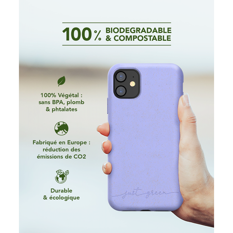 Coque Biodegradable pour iPhone 11 Mauve