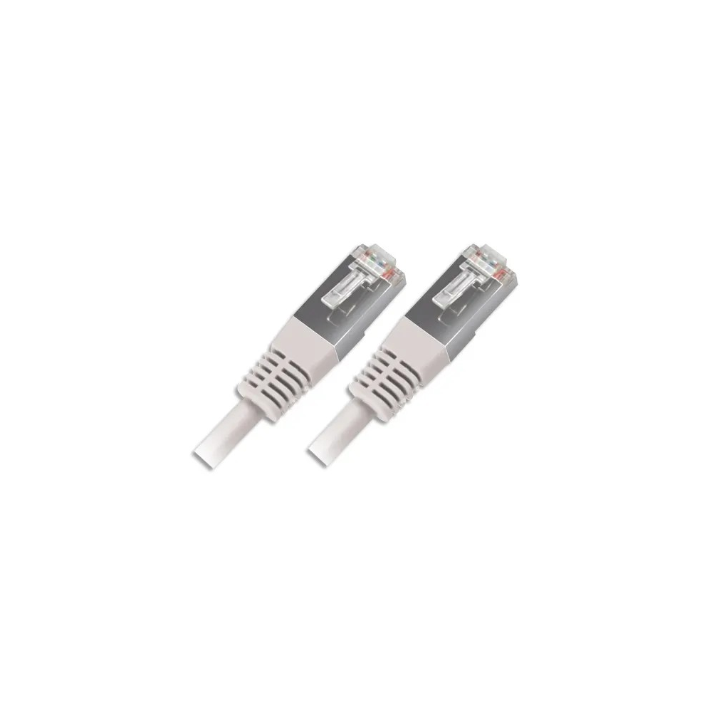 Câble RJ45, CAT 6, F/UTP, Droit, Blanc, 5M