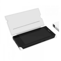 Etui à rabat pour Microsoft Lumia 435 Mozo blanc