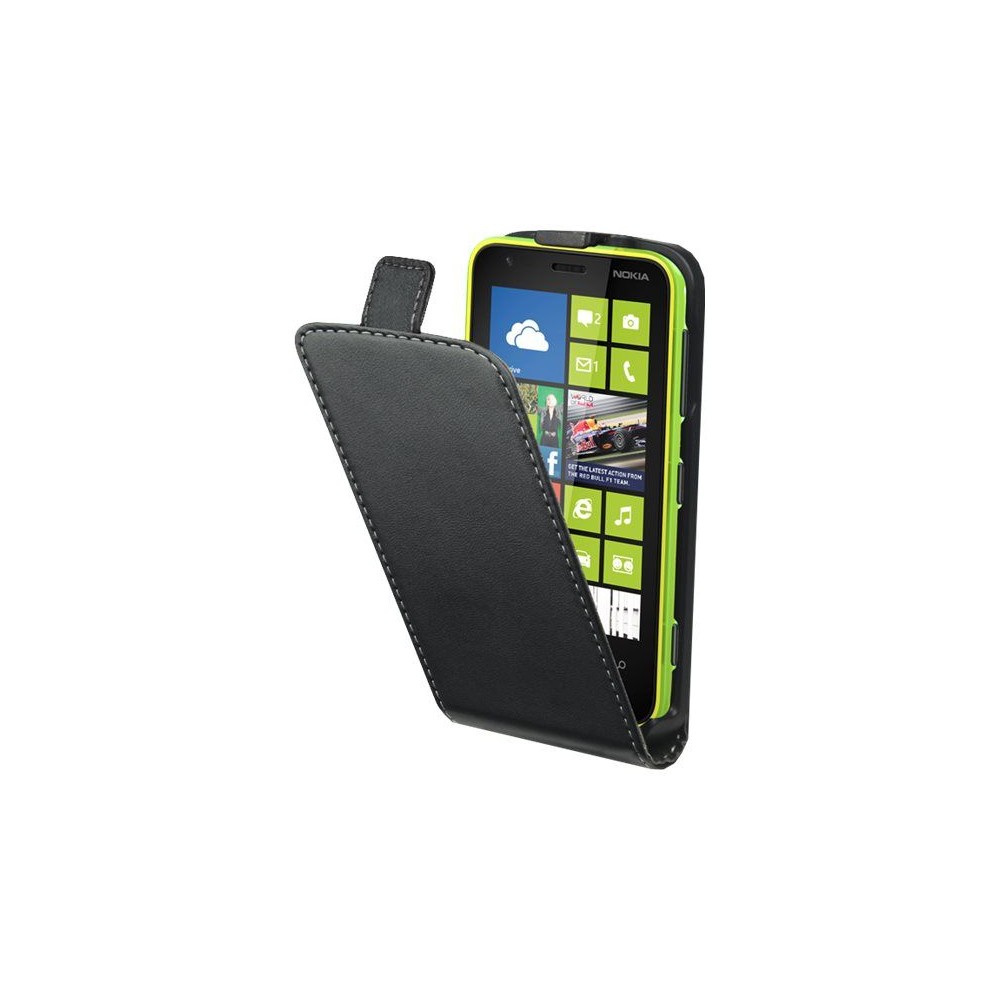 Étui rabat pour téléphone Nokia Lumia 520 Noir