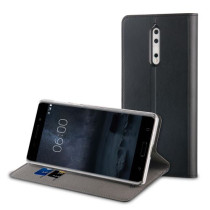 Etui Folio Muvit Stand Noir pour Nokia 8