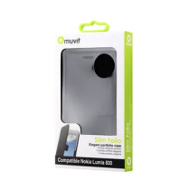 Etui Slim Folio S Noir pour Nokia Lumia 830