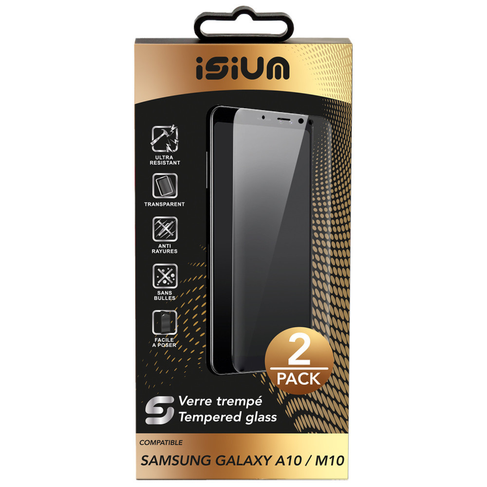 Verre trempé pour Samsung A10/M10 Pack de 2
